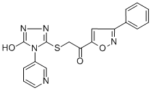 2-{[5-HYDROXY-4-(3-PYRIDINYL)-4H-1,2,4-TRIAZOL-3-YL]SULFANYL}-1-(3-PHENYL-5-ISOXAZOLYL)-1-ETHANONE CAS#: 712270-97-8