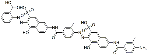 2-[[6-[[4-[[6-[(4-Amino-3-methylbenzoyl)amino]-1-hydroxy-3-sulfo-2-naphthalenyl]azo]-3-methylbenzoyl]amino]-1-hydroxy-3-sulfo-2-naphthalenyl]azo]benzoic acid CAS#: 789447-32-1