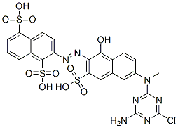 2-[[6-[(4-amino-6-chloro-1,3,5-triazin-2-yl)methylamino]-1-hydroxy-3-sulpho-2-naphthyl]azo]naphthalene-1,5-disulphonic acid CAS#: 77365-26-5