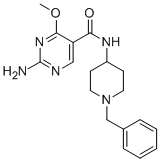 2-Amino-N-(1-benzyl-4-piperidyl)-4-methoxy-5-pyrimidinecarboxamide CAS#: 72412-43-2