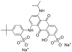 2-Anthracenesulfonic acid, 8-[[4-(1,1-dimethylethyl) -2-sulfophenyl]amino]-9,10-dihydro-1-hydroxy-5-[(1 -methylethyl)amino]-9,10-dioxo-, sodium salt CAS#: 72828-68-3