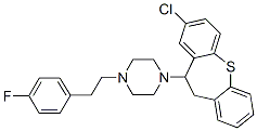 2-Chloro-11-[4-[2-(4-fluorophenyl)ethyl]piperazino]-10,11-dihydrodibenzo[b,f]thiepin CAS#: 77602-97-2
