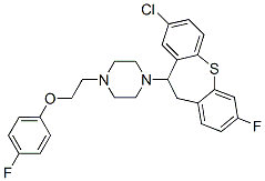 2-Chloro-7-fluoro-11-[4-[2-(4-fluorophenoxy)ethyl]piperazino]-10,11-dihydrodibenzo[b,f]thiepin CAS#: 77795-73-4