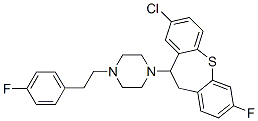 2-Chloro-7-fluoro-11-[4-(4-fluorophenethyl)piperazino]-10,11-dihydrodibenzo[b,f]thiepin CAS#: 77795-70-1