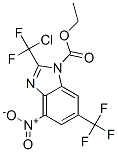 2-(Chlorodifluoromethyl)-4-nitro-6-(trifluoromethyl)-1H-benzimidazole-1-carboxylic acid ethyl ester CAS#: 73618-60-7