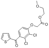 2-Methoxyethyl (2,3-dichloro-4-(2-thienylcarbonyl)phenoxy)acetate CAS#: 78747-66-7