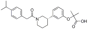 2-Methyl-2-[3-[(3S)-1-[2-[4-(1-methylethyl)phenyl]acetyl]-3-piperidinyl]phenoxy]-propanoicacid CAS#: 702680-17-9