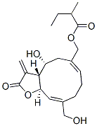 2-Methylbutanoic acid [[(3aR,4R,6Z,10Z,11aR)-2,3,3a,4,5,8,9,11a-octahydro-4-hydroxy-10-hydroxymethyl-3-methylene-2-oxocyclodeca[b]furan-6-yl]methyl] ester CAS#: 75683-54-4
