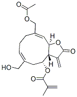 2-Methylpropenoic acid [(3aR,4R,6Z,10Z,11aR)-10-acetoxymethyl-2,3,3a,4,5,8,9,11a-octahydro-6-hydroxymethyl-3-methylene-2-oxocyclodeca[b]furan-4-yl] ester CAS#: 75683-58-8