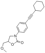 2-Oxazolidinone, 3-(4-(cyclohexylethynyl)phenyl)-5-(methoxymethyl)- CAS#: 79039-08-0