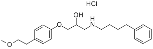 2-Propanol, 1-(4-(2-methoxyethyl)phenoxy)-3-((4-phenylbutyl)amino)-, h ydrochloride CAS#: 74041-84-2