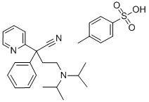 2-Pyridineacetonitrile, alpha-(2-(bis(1-methylethyl)amino)ethyl)-alpha -phenyl-, 4-methylbenzenesulfonate CAS#: 75157-06-1
