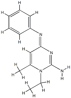 2-Pyrimidinamine,1-ethyl-1,4-dihydro-6-methyl-4-(phenylimino)-(9CI) CAS#: 743392-52-1