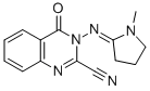 2-Quinazolinecarbonitrile, 3,4-dihydro-3-((1-methyl-2-pyrrolidinyliden e)amino)-4-oxo- CAS#: 75723-04-5