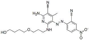2-amino-5-[(2-cyano-4-nitrophenyl)azo]-6-[[3-(4-hydroxybutoxy) propyl]amino]-4-methyl-3-Pyridinecarbonitrile CAS#: 77737-04-3