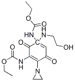 2-aziridinyl-5-(2-hydroxyethylamino)-3,5-bis(carboethoxyamino)-1,4-benzoquinone CAS#: 77280-56-9