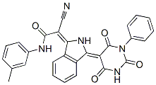 2-cyano-2-[2,3-dihydro-3-(tetrahydro-2,4,6-trioxo-1-phenyl-5(2H)-pyrimidinylidene)-1H-isoindol-1-ylidene]-N-(3-methylphenyl)acetamide CAS#: 79694-44-3