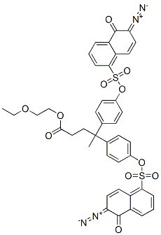 2-ethoxyethyl 4-[[(6-diazo-5,6-dihydro-5-oxo-1-naphthyl)sulphonyl]oxy]-gamma-[4-[[(6-diazo-5,6-dihydro-5-oxo-1-naphthyl)sulphonyl]oxy]phenyl]-gamma-methylbenzenebutyrate CAS#: 74276-41-8