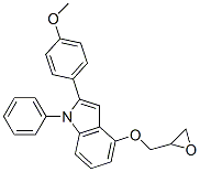 2-(p-Methoxyphenyl)-4-(oxiranylmethoxy)-1-phenyl-1H-indole CAS#: 76410-32-7