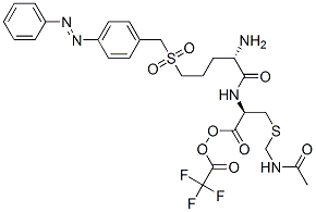 2-[[p-(phenylazo)benzyl]sulphonyl]ethyl S-(acetamidomethyl)-N-L-seryl-L-cysteinate, mono(trifluoroacetate) CAS#: 76408-58-7