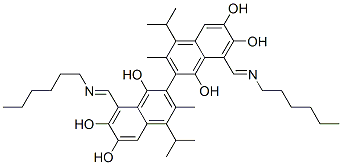 2,2'-Bi(8-hexyliminomethyl-4-isopropyl-3-methyl-1,6,7-naphthalenetriol) CAS#: 73816-73-6
