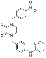 2,3-Piperazinedione, 1-((4-nitrophenyl)methyl)-4-((4-(2-pyrimidinylami no)phenyl)methyl)- CAS#: 77917-22-7