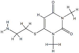 2,4(1H,3H)-Pyrimidinedione,6-[(2-aminoethyl)thio]-1,3-dimethyl-(9CI) CAS#: 791027-49-1