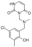 2,4(1H,3H)Pyrimidinedione, 3-[[(5-chloro-3-methylsalicyl)methylamino]m ethyl]- CAS#: 74051-49-3