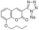 2H-1-Benzopyran-2-one, 8-butoxy-3-(1H-tetrazol-5-yl)-, sodium salt CAS#: 76239-51-5