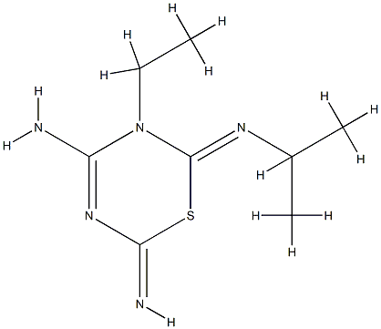 2H-1,3,5-Thiadiazin-4-amine,3-ethyl-3,6-dihydro-6-imino-2-[(1-methylethyl)imino]-(9CI) CAS#: 720654-25-1