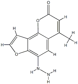 2H-Furo[2,3-h]-1-benzopyran-2-one,6-hydrazino-4-methyl-(9CI) CAS#: 786628-39-5