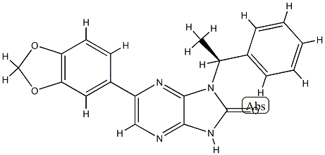 2H-IMidazo[4,5-b]pyrazin-2-one, 6-(1,3-benzodioxol-5-yl)-1,3-dihydro-1-[(1S)-1-phenylethyl]- CAS#: 767343-27-1