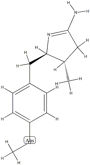 2H-Pyrrol-5-amine,3,4-dihydro-2-[(4-methoxyphenyl)methyl]-3-methyl-,(2R,3S)-rel-(9CI) CAS#: 785035-14-5