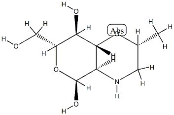 2H,5H-Pyrano[4,3-b]-1,4-oxazine-5,8-diol, hexahydro-7-(hydroxymethyl)-2-methyl-, [2R-(2alpha,4aalpha,5ba,7alpha,8ba,8aba)]- (9CI) CAS#: 754124-97-5