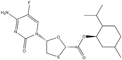 (2R,5S)-5-(4-amino-5-fluoro-2-oxo-1(2H)-pyrimidinyl)-1,3-Oxathiolane-2-carboxylic acid, (1R,2S,5R)-5-methyl-2-(1-methylethyl)cyclohexyl ester CAS#: 764659-72-5