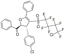 ((2S,3R)-4-(4-CHLORO-1,1,2,2,3,3,4,4-OCTAFLUOROBUTYLSULFONYL)-3-(4-CHLOROPHENYL)-5-PHENYL-2,3-DIHYDROFURAN-2-YL)(PHENYL)METHANONE CAS#: 771491-52-2
