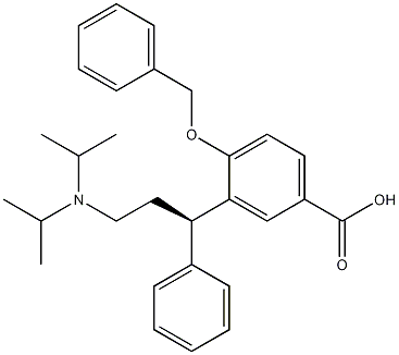 3-[(1R)-3-[Bis(1-methylethyl)amino]-1-phenylpropyl]-4-(phenylmethoxy)benzoic acid CAS#: 754159-68-7