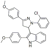 3-[2-(2-chlorophenyl)-5-(4-methoxyphenyl)-3,4-dihydropyrazol-3-yl]-2-( 4-methoxyphenyl)-1H-indole CAS#: 76195-71-6