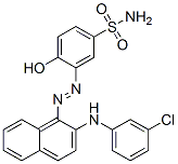3-[[2-[(3-chlorophenyl)amino]-1-naphthyl]azo]-4-hydroxybenzenesulphonamide CAS#: 79817-63-3