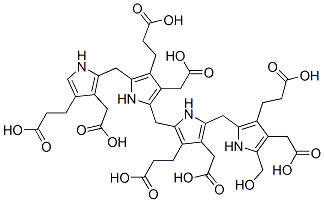 3-[2-[[4-(2-carboxyethyl)-5-[[4-(2-carboxyethyl)-5-[[4-(2-carboxyethyl)-3-(carboxymethyl)-1H-pyrrol-2-yl]methyl]-3-(carboxymethyl)-1H-pyrrol-2-yl]methyl]-3-(carboxymethyl)-1H-pyrrol-2-yl]methyl]-4-(carboxymethyl)-5-(hydroxymethyl)-1H-pyrrol-3-yl]propanoic acid CAS#: 73023-76-4