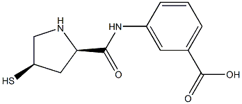 3-[[[(2R,4R)-4-Mercapto-2-pyrrolidinyl]carbonyl]aMino]benzoic Acid CAS#: 791582-43-9