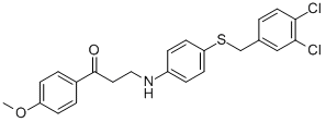 3-(4-[(3,4-DICHLOROBENZYL)SULFANYL]ANILINO)-1-(4-METHOXYPHENYL)-1-PROPANONE CAS#: 763126-14-3