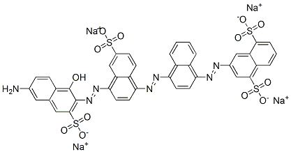 3-[[4-[[4-[(6-amino-1-hydroxy-3-sulpho-2-naphthyl)azo]-6-sulpho-1-naphthyl]azo]-1-naphthyl]azo]naphthalene-1,5-disulphonic acid, sodium salt CAS#: 75627-20-2