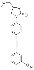 3-((4-(5-(Methoxymethyl)-2-oxo-3-oxazolidinyl)phenyl)ethynyl)benzonitr ile CAS#: 79039-09-1