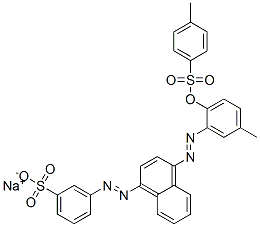 3-[[4-[[5-Methyl-2-[[(4-methylphenyl)sulfonyl]oxy]phenyl]azo]-1-naphthalenyl]azo]benzenesulfonic acid sodium salt CAS#: 72361-38-7