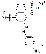 3-[(4-amino-5-methoxy-o-tolyl)azo]naphthalene-1,5-disulphonic acid, lithium sodium salt CAS#: 75198-80-0