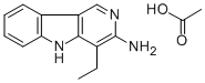 3-Amino-4-ethyl-5H-pyrido(4,3-b)indole acetate CAS#: 75240-20-9