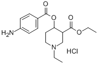 3-Carbethoxy-1-ethyl-4-piperidyl p-aminobenzoate hydrochloride CAS#: 78219-20-2