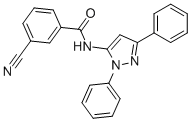 3-Cyano-N-(1,3-diphenyl-1H-pyrazol-5-yl)benzamide CAS#: 781652-57-1