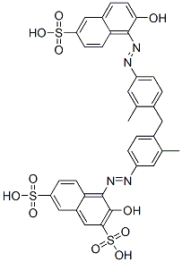 3-Hydroxy-4-[[4-[[4-[(2-hydroxy-6-sulfo-1-naphthalenyl)azo]-2-methylphenyl]methyl]-3-methylphenyl]azo]-2,7-naphthalenedisulfonic acid CAS#: 73507-52-5